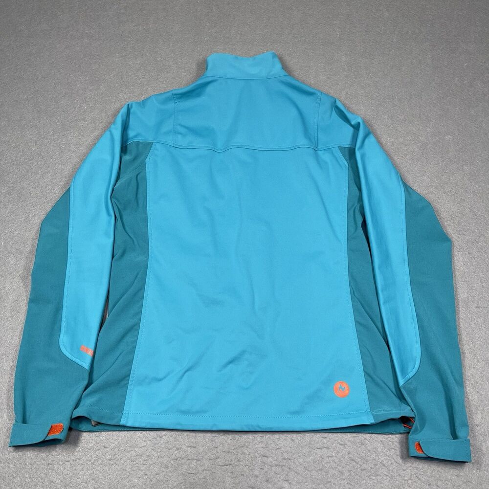 Marmot Jacket Women Large Blue Turquoise Leadville Gore Windstopper Shell Hiking - Picture 9 of 14